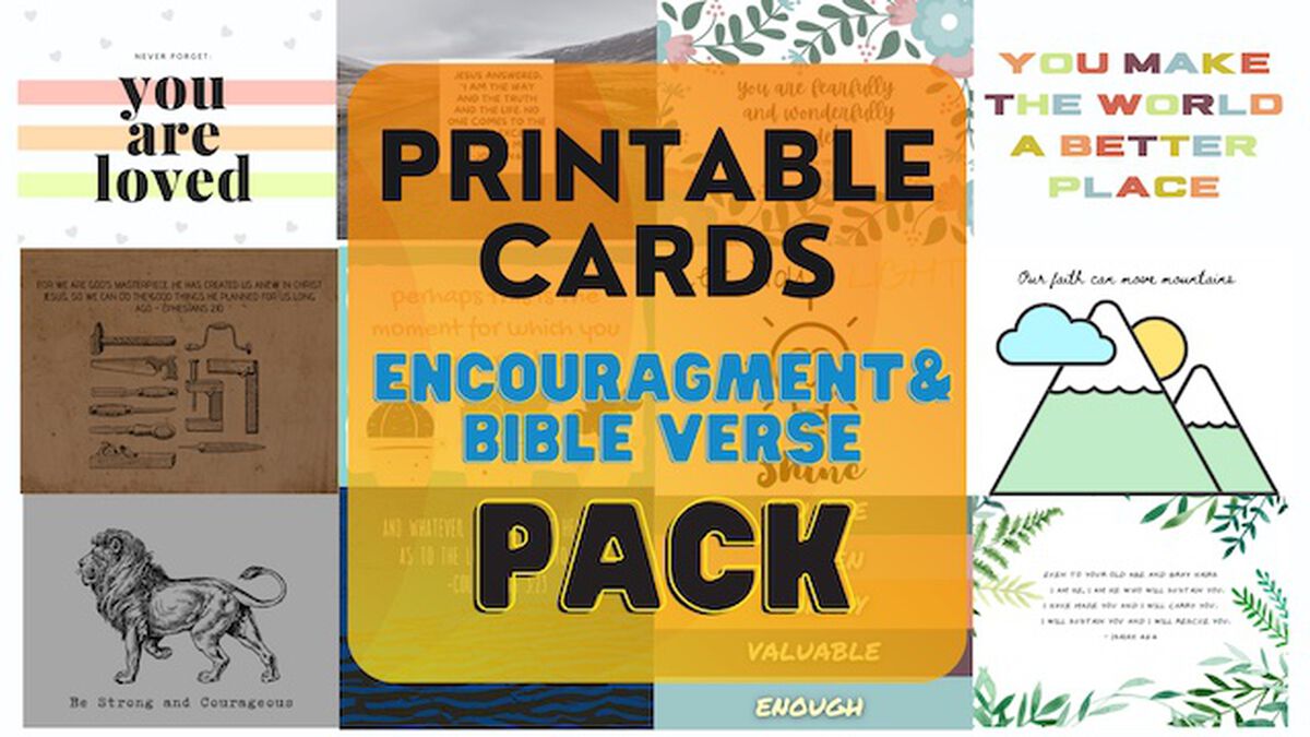 Printable Cards for Ministry - BIBLE VERSE PACK image number 0